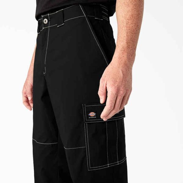 Dickies Skateboarding Loose Fit Cargo Pants Black - White Stitch-Black Sheep Skate Shop