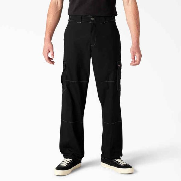 Dickies Skateboarding Loose Fit Cargo Pants Black - White Stitch-Black Sheep Skate Shop