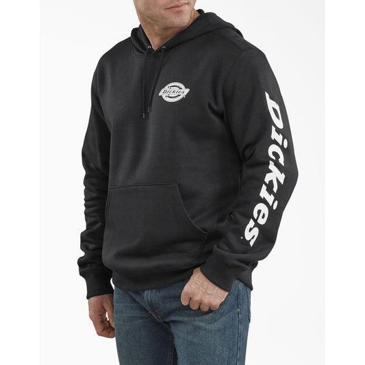 Dickies Sleeve Logo Fleece Hoody Black-Black Sheep Skate Shop