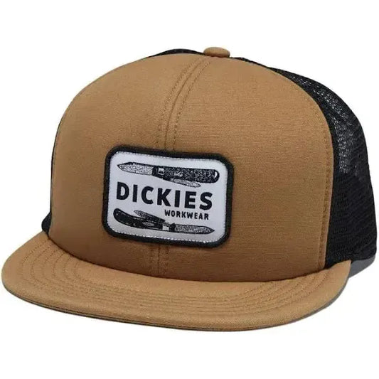 Dickies Workwear Patch Trucker Hat Brown - Black-Black Sheep Skate Shop