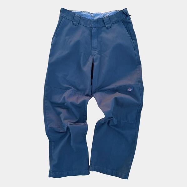 Dickies Worn In Loose Fit Double Knee Work Pants Dark Navy – Black