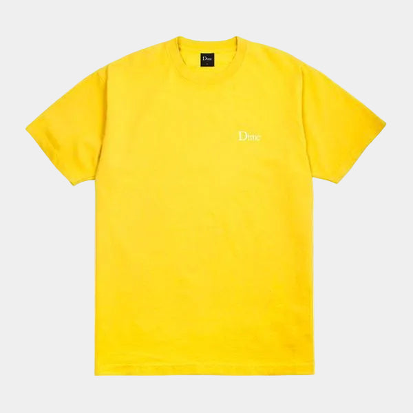 Dime Classic Small Logo Embroidered Tee Yellow-Black Sheep Skate Shop