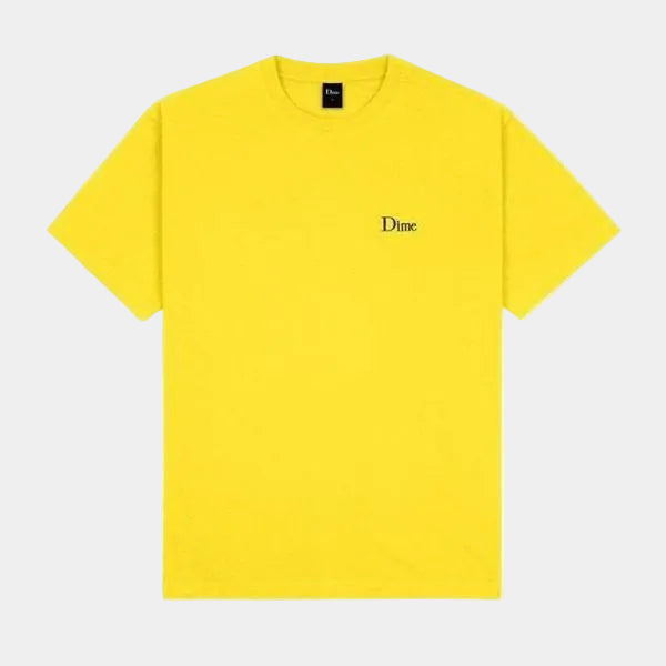 Dime Classic Small Logo T-Shirt Yellow-Black Sheep Skate Shop