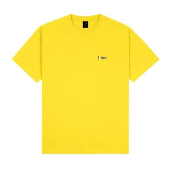 Dime Classic Small Logo T-Shirt Yellow – Black Sheep Skate Shop