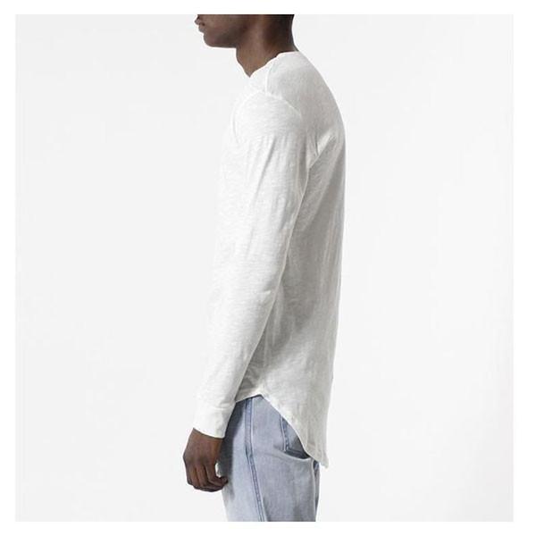Entree Premium Essential Slub Scallop Long Sleeve Tee Creme-Black Sheep Skate Shop
