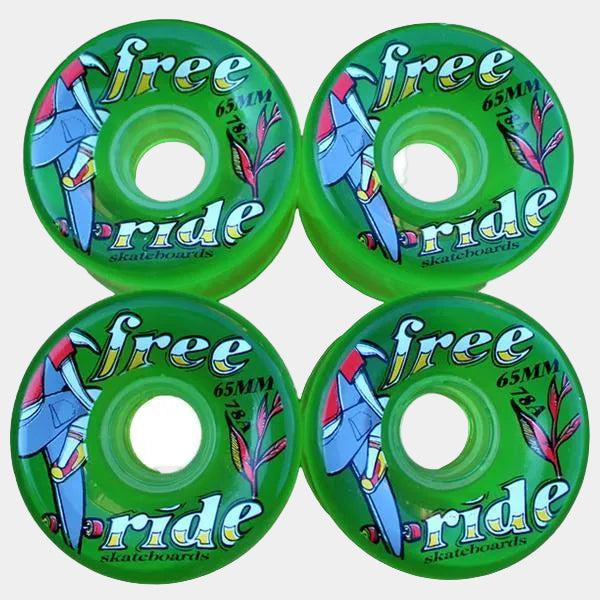Free Ride Soft Cruiser Wheels 78a 65mm Clear Green-Black Sheep Skate Shop