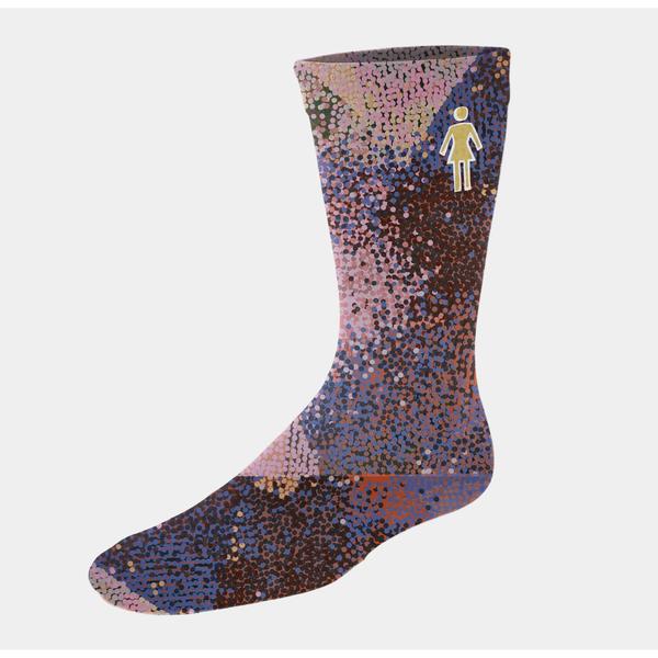 Girl Skateboards Dot Embroidered Crew Socks Multi-Black Sheep Skate Shop