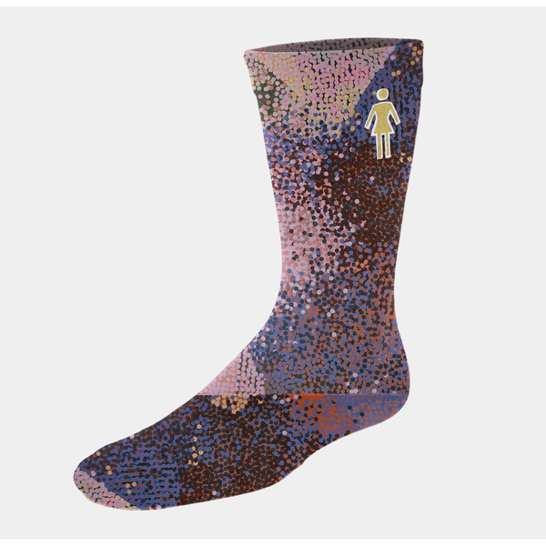 Girl Skateboards Dot Embroidered Crew Socks Multi-Black Sheep Skate Shop