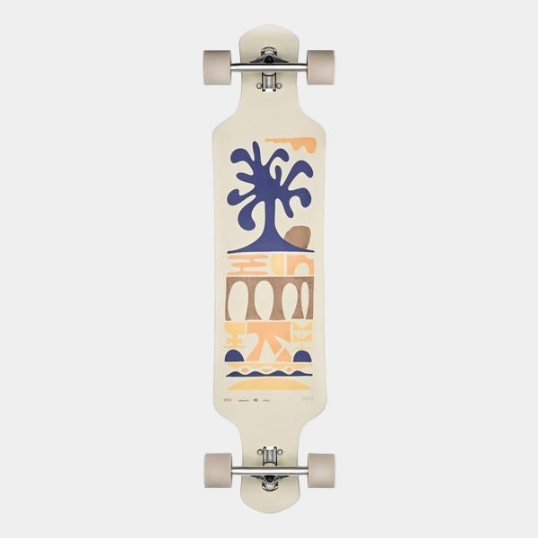 Globe Geminon 40 Rock Complete Long Board 40" Walnut - Mediterranean-Black Sheep Skate Shop