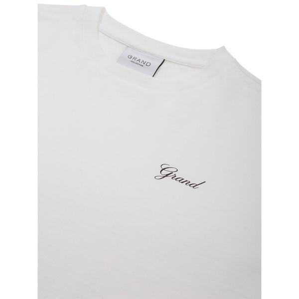 Grand Collection Grand Script T-Shirt White-Black Sheep Skate Shop