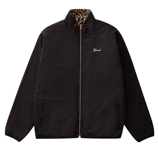 Grand Collection Reversible Leopard Fleece Jacket-Black Sheep Skate Shop