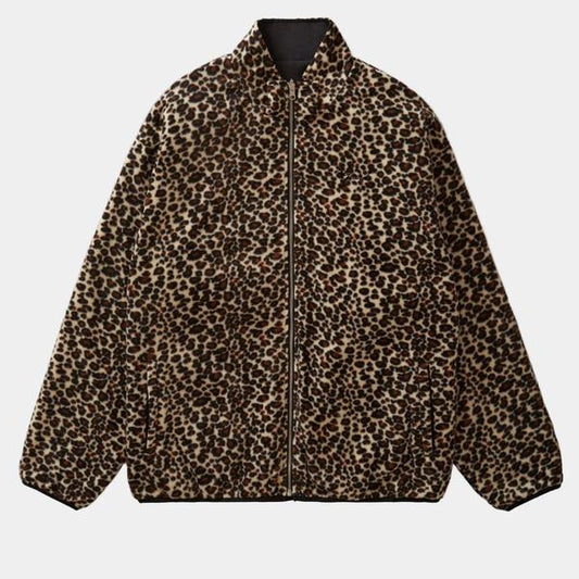 Grand Collection Reversible Leopard Fleece Jacket-Black Sheep Skate Shop