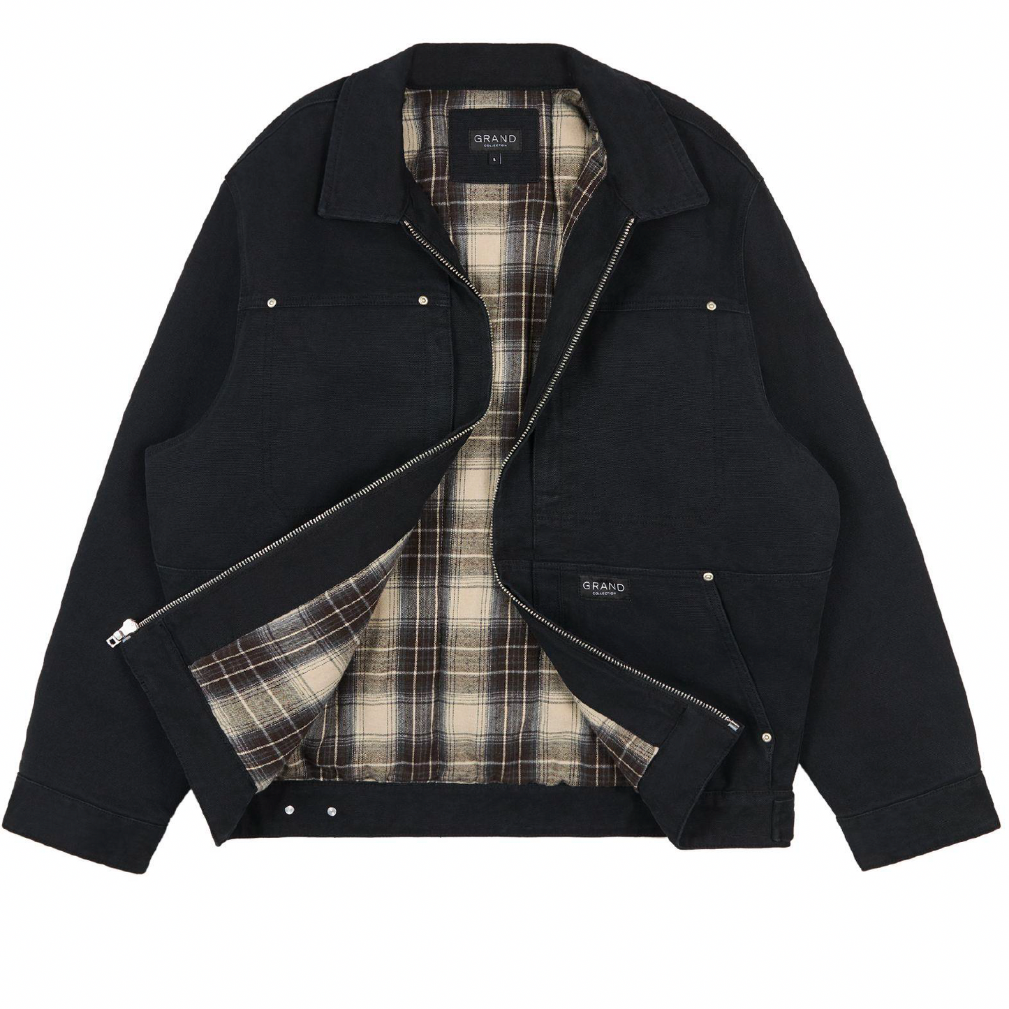 Grand Collection x Connor Champion Work Jacket Washed Black-Black Sheep Skate Shop