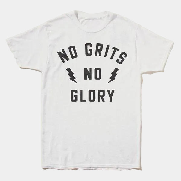 Grits Co. No Grits No Glory Tee White-Black Sheep Skate Shop