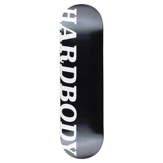 Hardbody Skateboards Classic Logo Deck 8.25" Short Black - White-Black Sheep Skate Shop