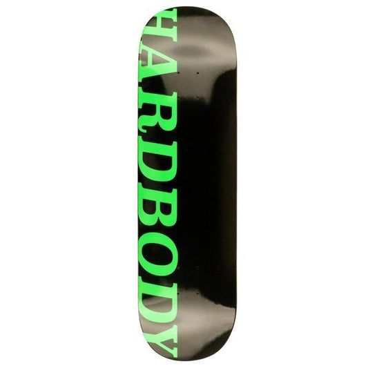 Hardbody Skateboards Classic Logo Deck 8.5" XR Black - Neon Green-Black Sheep Skate Shop