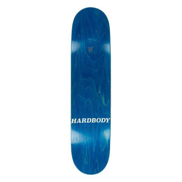 Hardbody Skateboards Stencil Logo Deck 8.5" White-Black Sheep Skate Shop