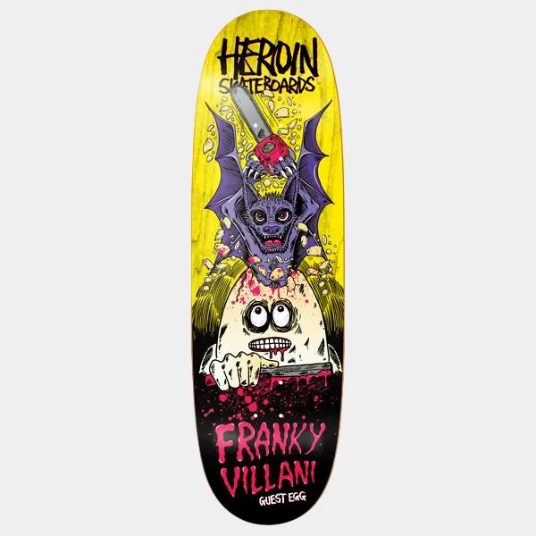 Heroin Skateboards Franky Villani Guest Egg Deck 9.5"-Black Sheep Skate Shop