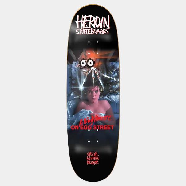 Heroin Skateboards Nightmare On Egg Street Special Edition Deck 9.875"-Black Sheep Skate Shop