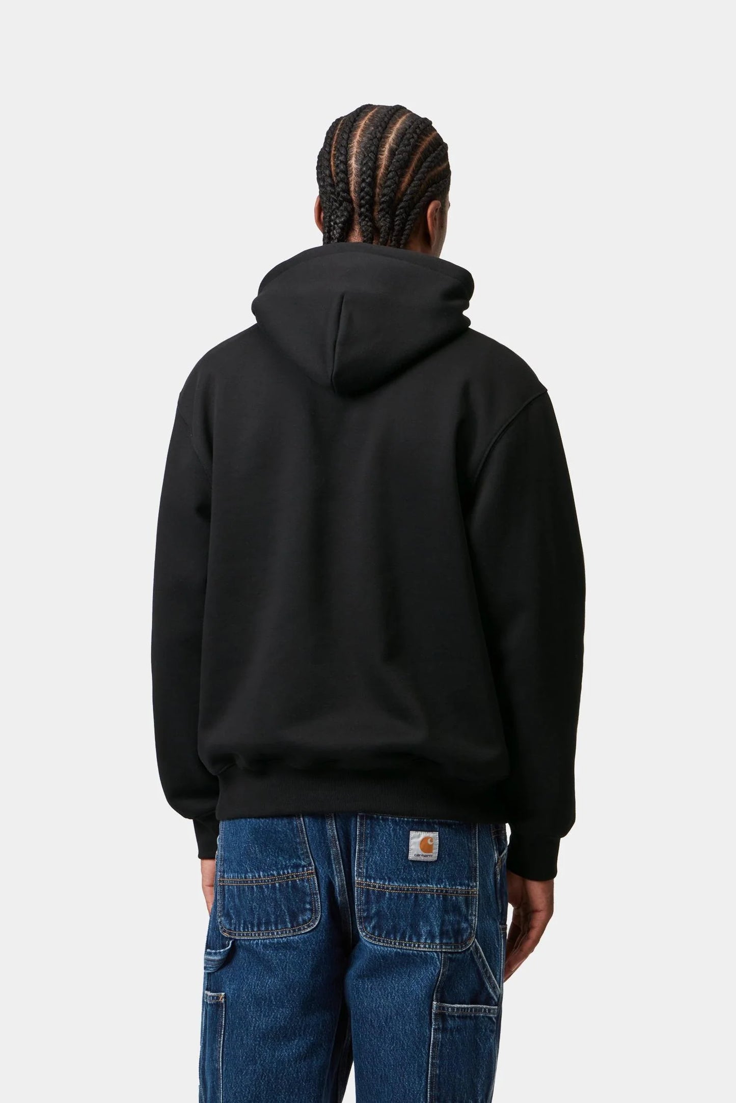 Carhartt WIP Hooded Embroidered Sweatshirt Black - White