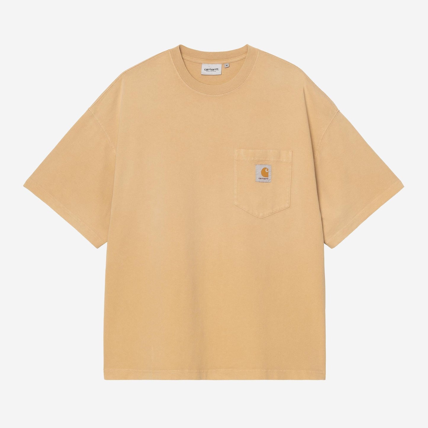 Carhartt WIP S/S Hudson Pocket T-Shirt Dusty Hamilton Brown (Chalk Wash)