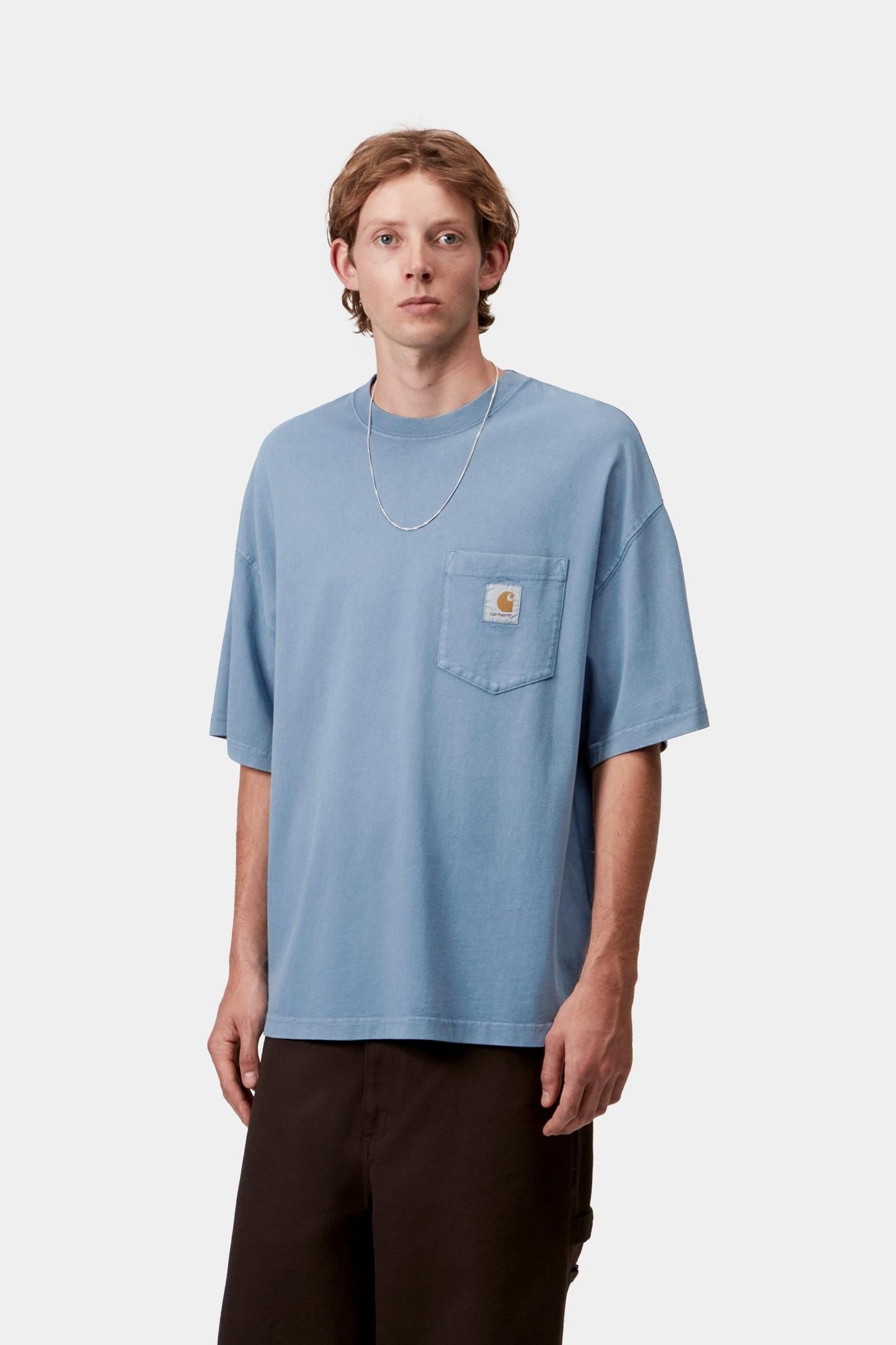 Carhartt WIP S/S Hudson Pocket T-Shirt Sorrent (Chalk Wash)