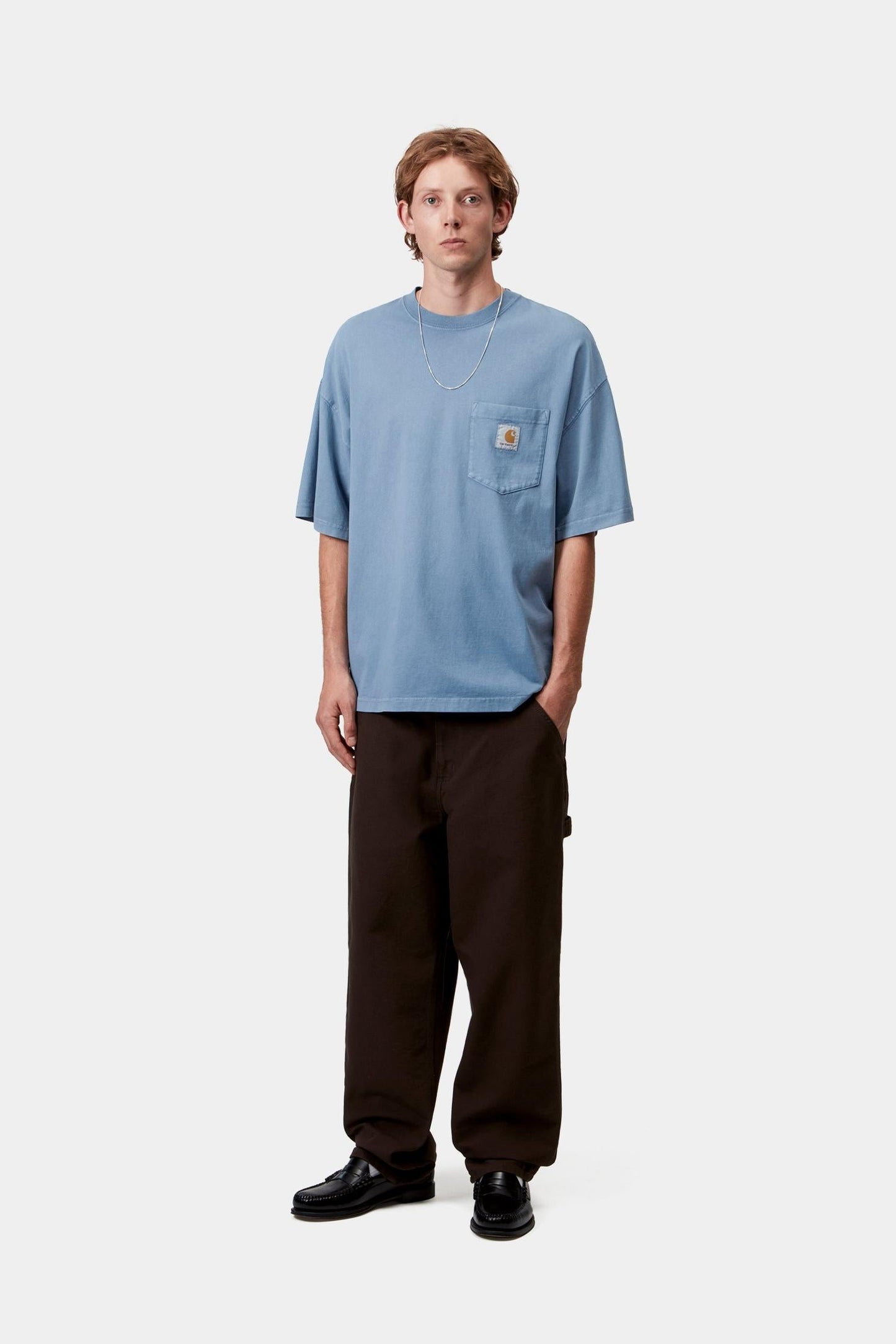 Carhartt WIP S/S Hudson Pocket T-Shirt Sorrent (Chalk Wash)