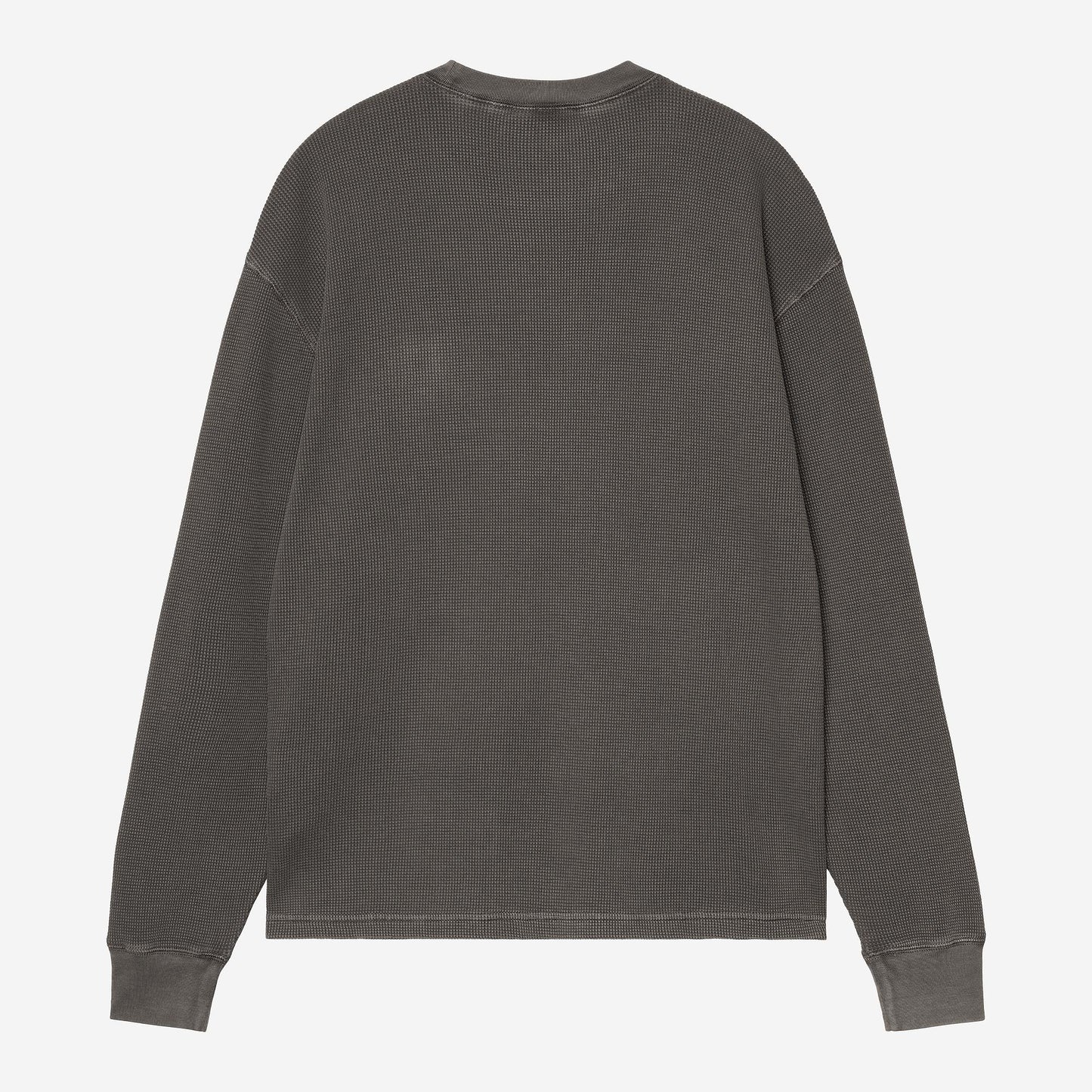 Carhartt WIP Long Sleeve Vista Waffle T-Shirt Black Garment Dyed