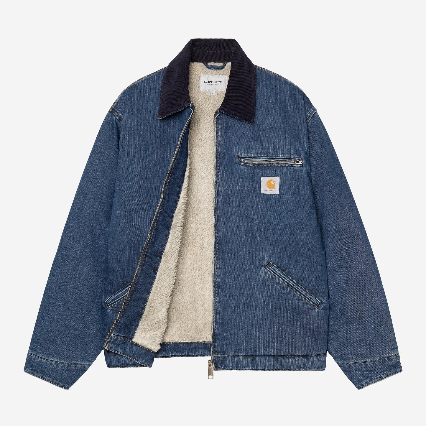 Carhartt WIP OG Detroit Jacket Lined Blue - Dark Navy Stone Washed