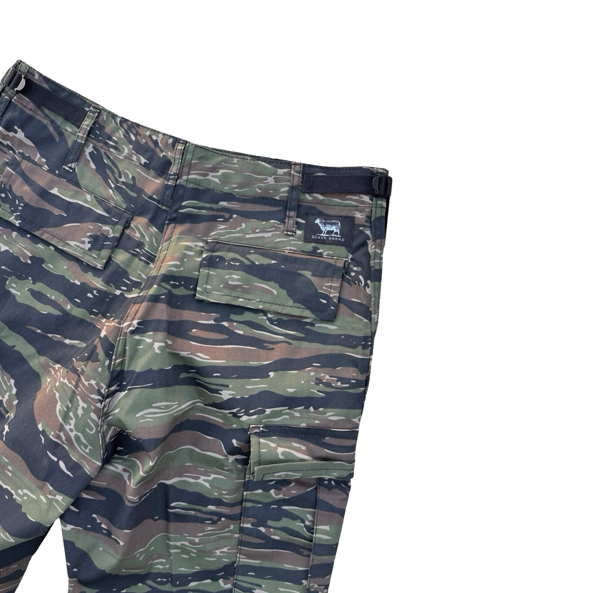 Black Sheep Cargo Skate Shorts - Tiger Stripe Camo