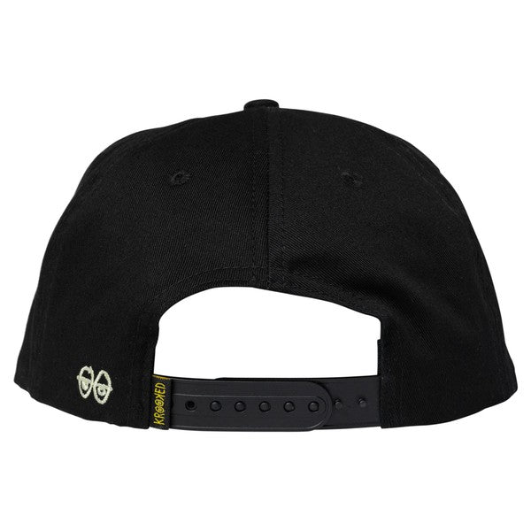 Krooked Side Eyes Unstructured Snapback Hat Black-Black Sheep Skate Shop