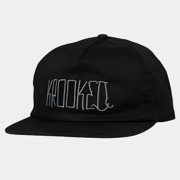 Krooked Side Eyes Unstructured Snapback Hat Black-Black Sheep Skate Shop