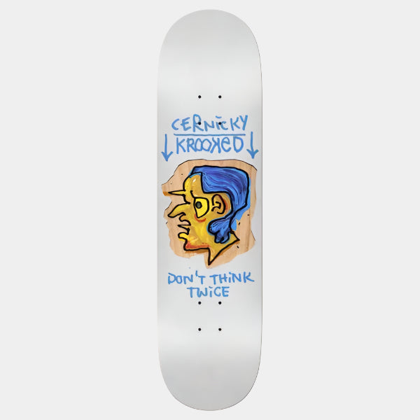 Krooked Skateboards Eddie Cernicky Blue Thinker Deck 8.38"-Black Sheep Skate Shop