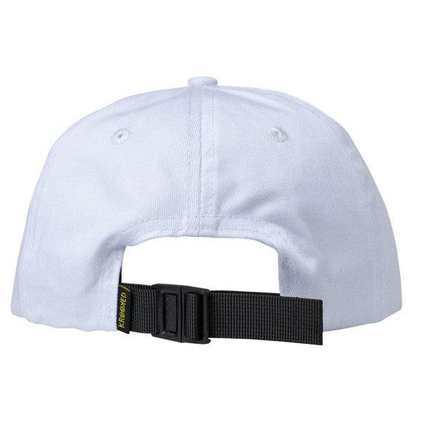 Krooked Skateboards Eyes Unstructured Strapback Hat White - Green-Black Sheep Skate Shop
