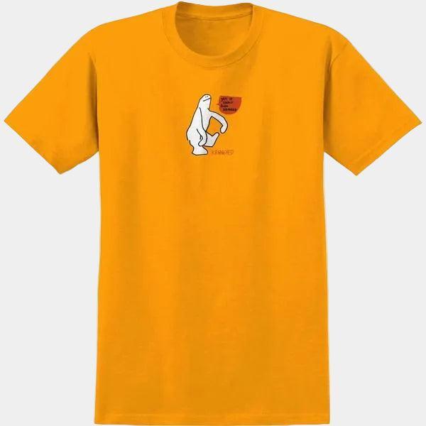Krooked Skateboards Get It Strait T-Shirt Gold-Black Sheep Skate Shop