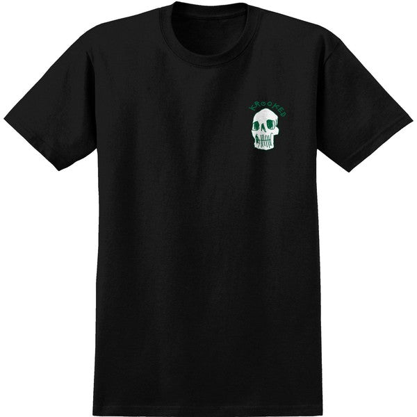 Krooked Skateboards Kranium T-Shirt Black-Black Sheep Skate Shop