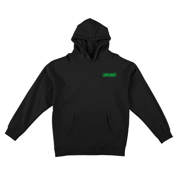 Krooked Skateboards Moonsmile Raw Hoody Black - Green-Black Sheep Skate Shop