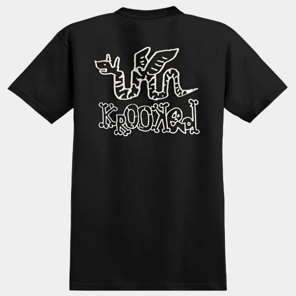 Krooked Skateboards No Monster T-Shirt Black-Black Sheep Skate Shop