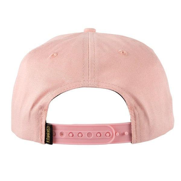 Krooked Skateboards Shmolo Snapback Hat Pink - White-Black Sheep Skate Shop