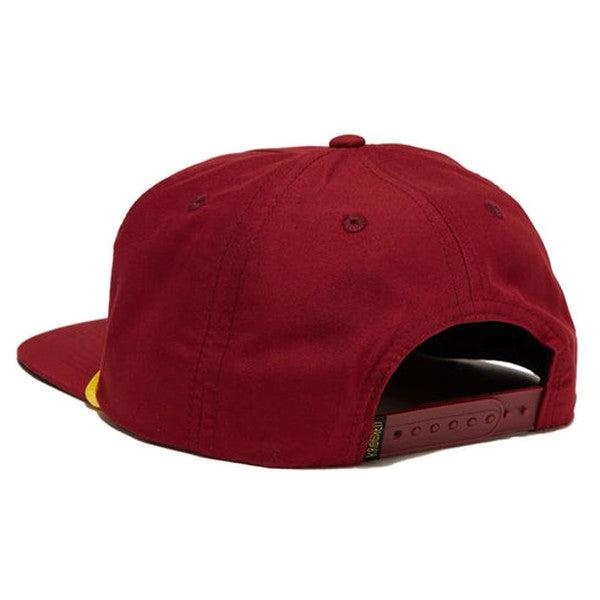 Krooked Skateboards Slow Feet Unstructured Snapback Hat Burgundy-Black Sheep Skate Shop