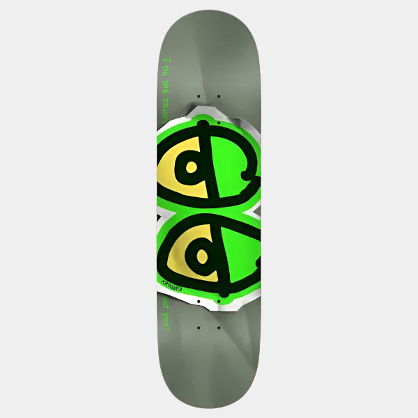 Krooked Skateboards Team Eyes DBX Basalt Deck 8.25" Light Green-Black Sheep Skate Shop