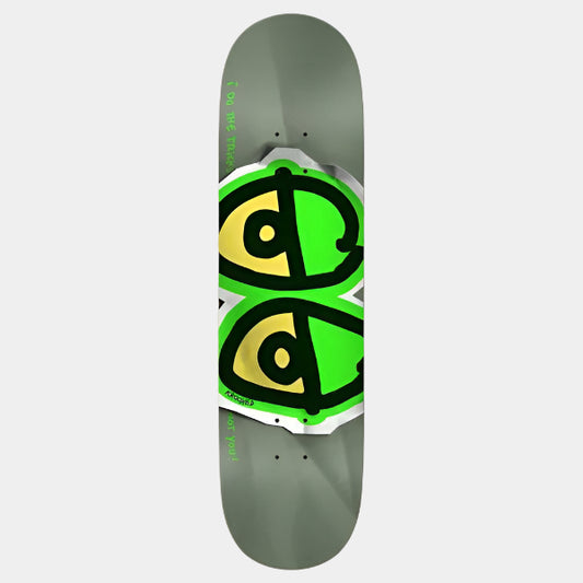 Krooked Skateboards Team Eyes DBX Basalt Deck 8.25" Light Green-Black Sheep Skate Shop