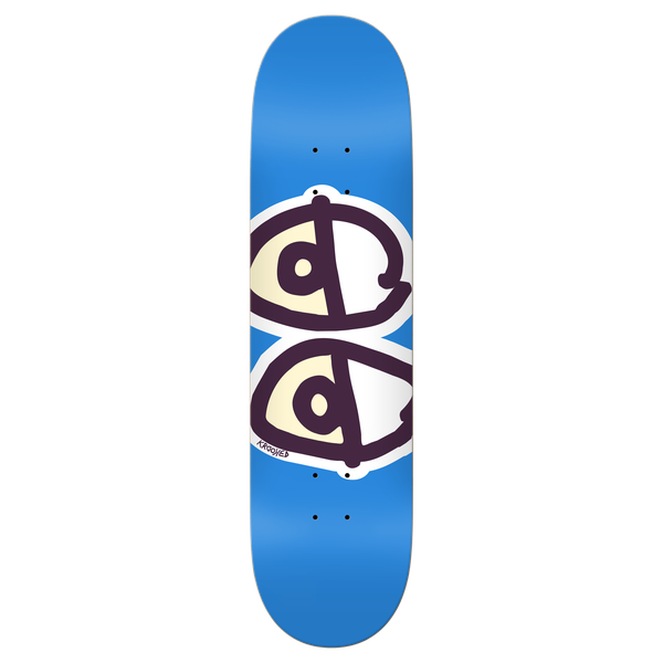 Krooked Skateboards Team Eyes Deck 7.75" Blue-Black Sheep Skate Shop