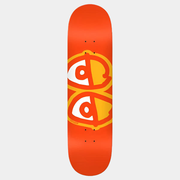 Krooked Skateboards Team Eyes Deck 8.25" Orange-Black Sheep Skate Shop