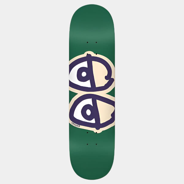 Krooked Skateboards Team Eyes Deck 8.5" Green-Black Sheep Skate Shop