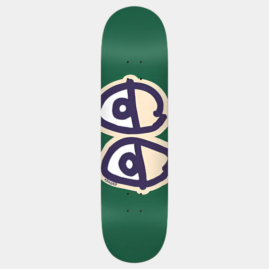 Krooked Skateboards Team Eyes Deck 8.5" Green-Black Sheep Skate Shop