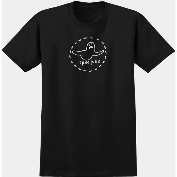 Krooked Skateboards Trinity T-Shirt Black - White-Black Sheep Skate Shop