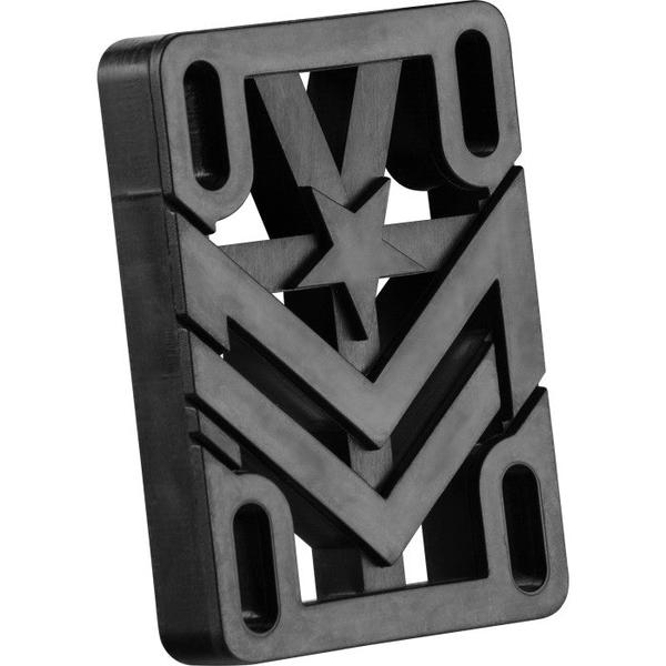 Mini Logo 1/2" Rigid Riser Pad Set 2-Pack Black-Black Sheep Skate Shop