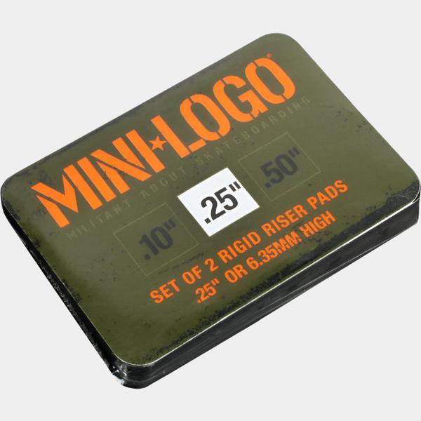 Mini Logo 1/4" Rigid Riser Pad Set 2-Pack Black-Black Sheep Skate Shop