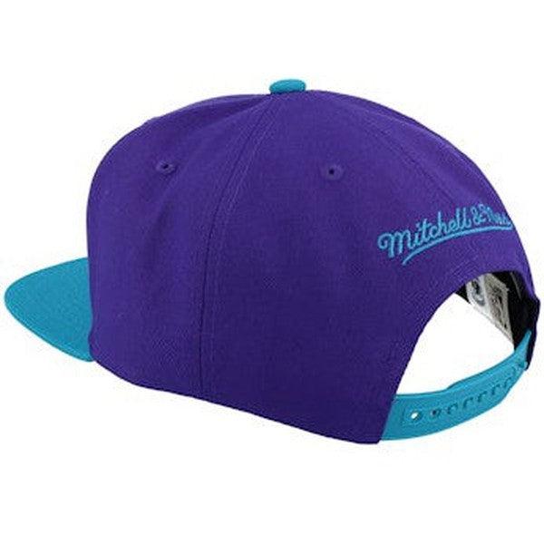 Mitchell & Ness Charlotte Hornets Crooked Path HWC Snapback Hat Purple - Teal-Black Sheep Skate Shop